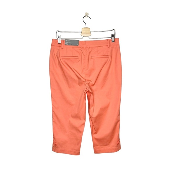 NWT Talbots Peach Coral Perfect Skimmer Cropped Slim Leg Pants - Picture 5 of 11